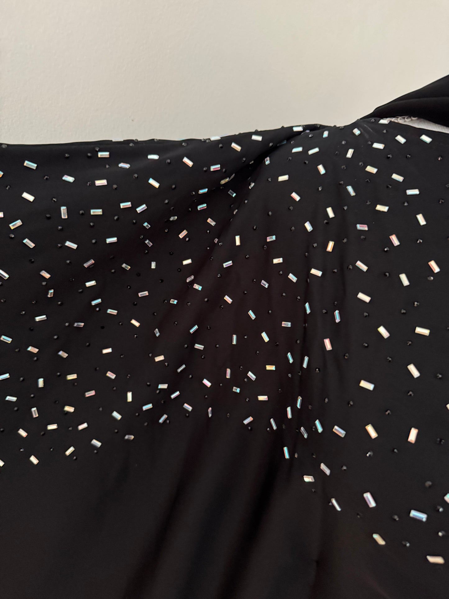 Abaya farasha noir perlé