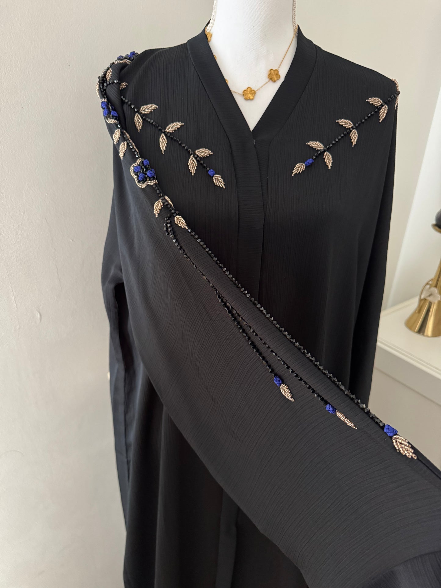 Abaya rosa zoom noir