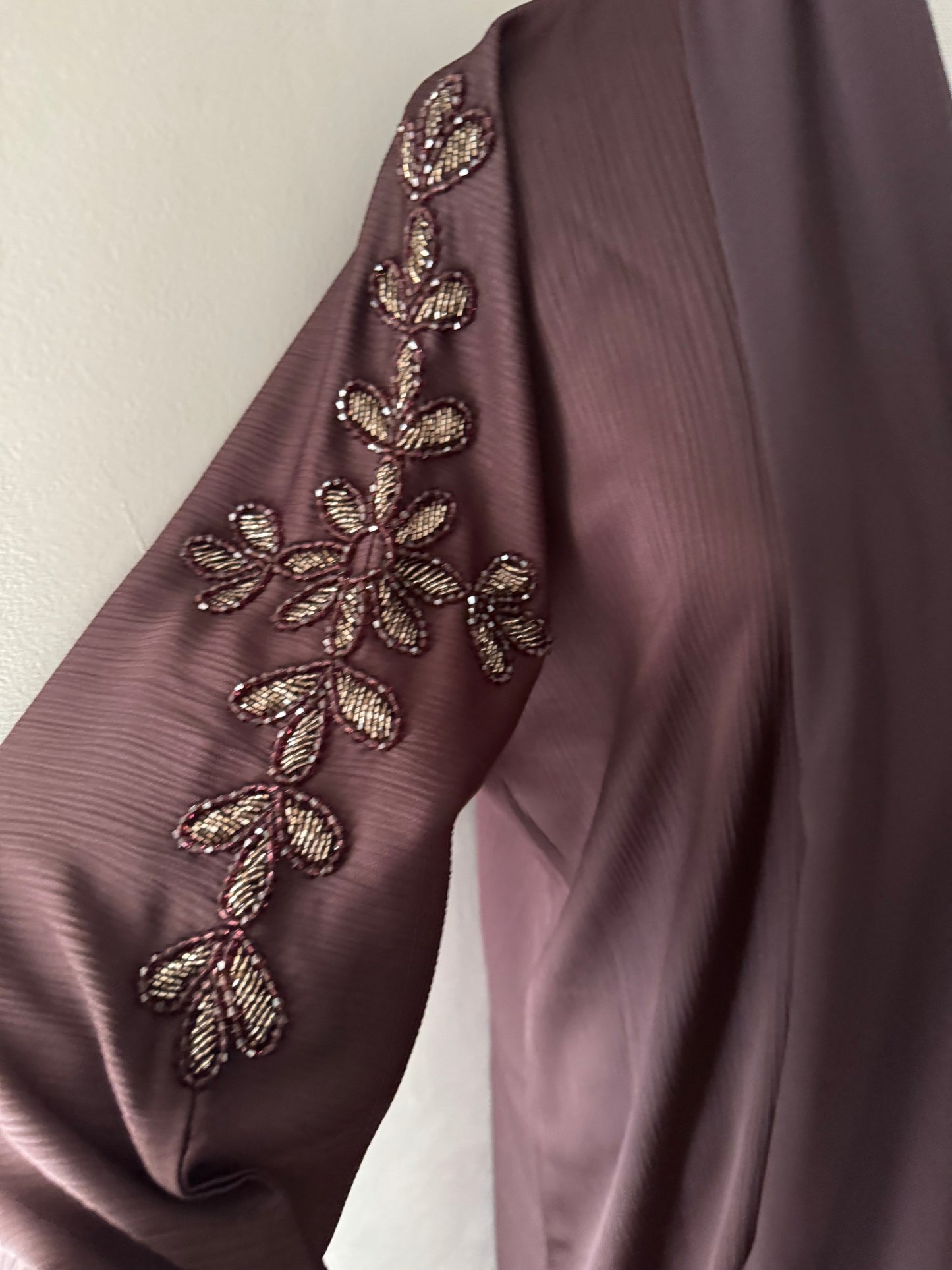 Abaya layal  zoom marron